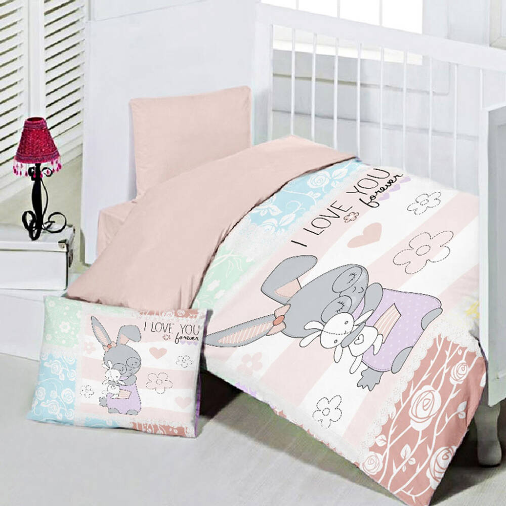 Maxstyle Pink Rabbit Bebek Nevresim Takımı - 1